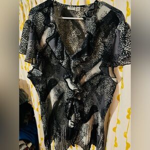 Women’s plus sheer shirt